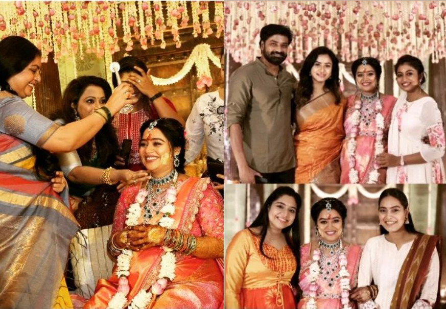 விஜய் டிவி நடிகை காயத்திரி யுவராஜுக்கு நடந்த வளைகாப்பு.! வந்து குவிந்த சின்னத்திரை நடிகர்கள்.! 9