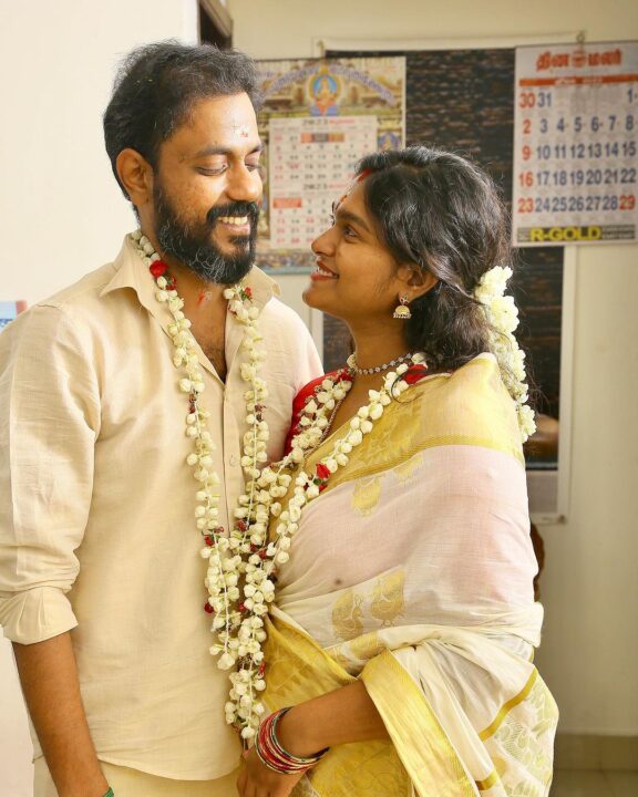 பெயர் சூட்டு விழா நடத்தி மகனுக்கு அழகிய தமிழ் பெயர் வைத்த நக்ஷத்திரா.! புகைப்படங்கள் இதோ 3