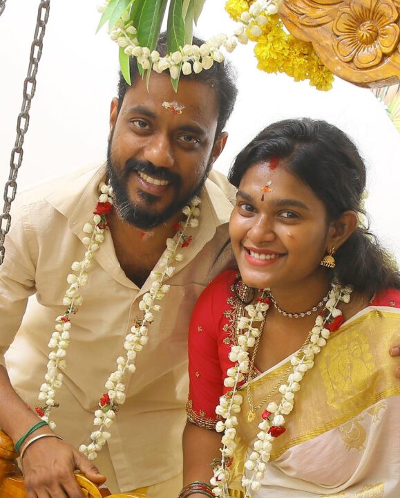 பெயர் சூட்டு விழா நடத்தி மகனுக்கு அழகிய தமிழ் பெயர் வைத்த நக்ஷத்திரா.! புகைப்படங்கள் இதோ 9