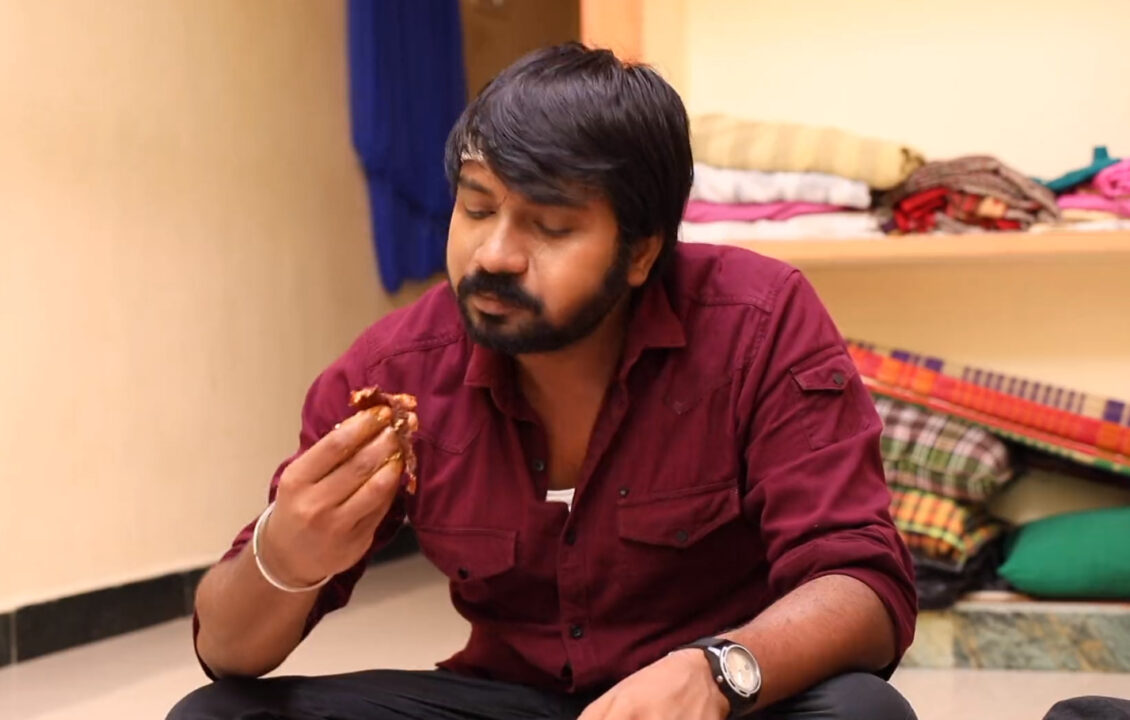 மீனா வைத்த மீன் குழம்பை ஒரு புடி புடித்த முத்து.! ஆஹா இத பாக்கும் போதே பசிக்குதே.! 3
