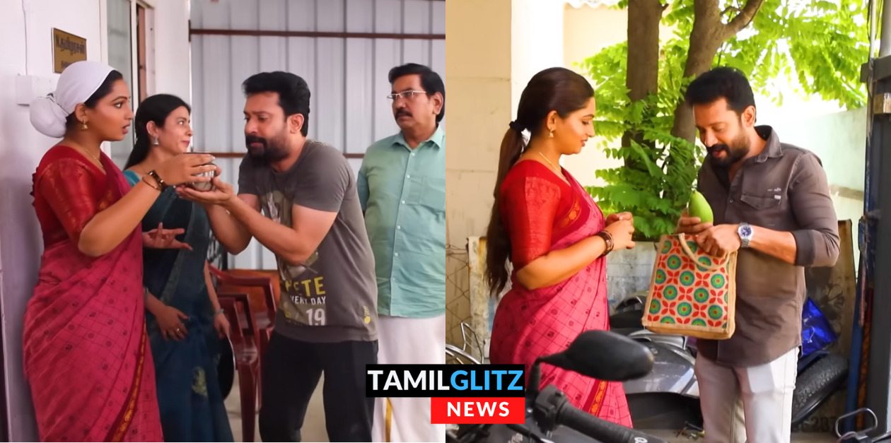 சரஸ்வதியை உள்ளங்கையில் வைத்து தாங்கும் தமிழ்.! செம்ம சந்தோஷத்தில் இருக்கும் கோதை.! 79