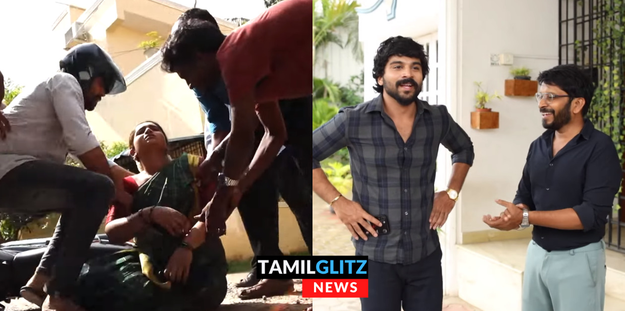 சரஸ்வதி சென்ற பைக்கை மோதி தூக்கிய அர்ஜூன்..! சரஸ்வதி வயிற்றில் விழுந்த பலத்த அடி. 141