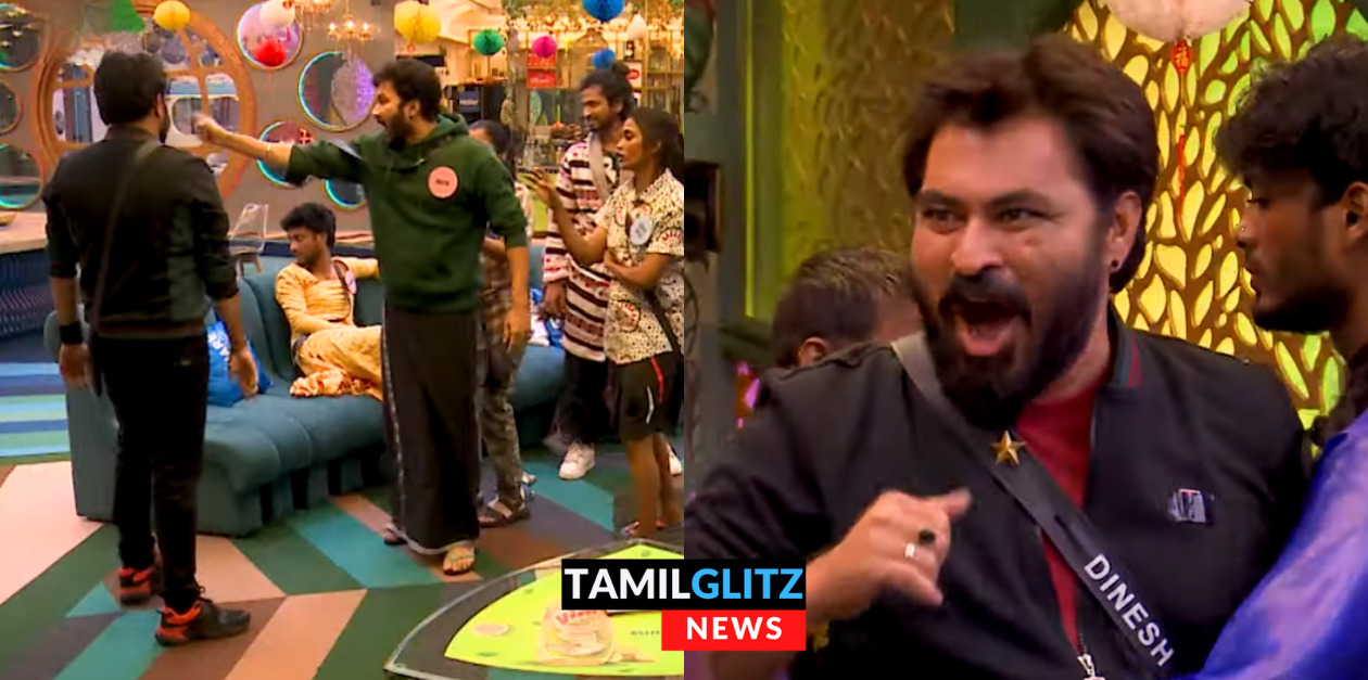 டேய் "ப்ரோமோ பொறுக்கி".! விஷ்ணுவை அலற விடும் தினேஷ்.! நாற்காலியை தூக்கி அடித்த விஷ்ணு.! 173