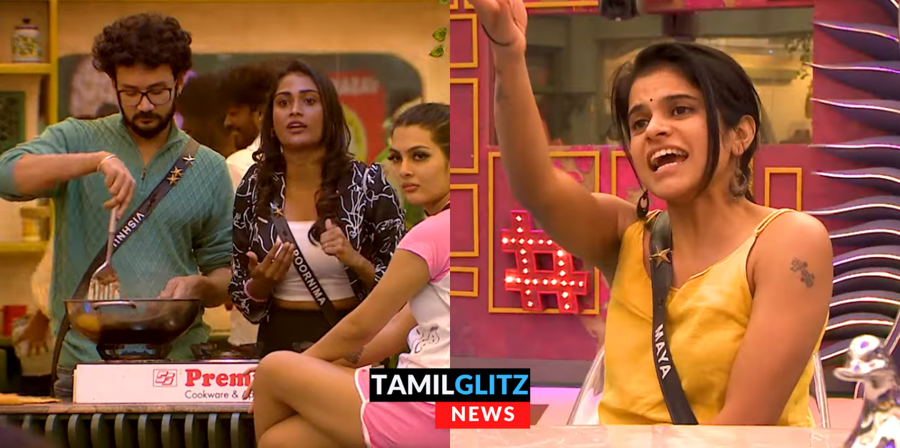நிக்ஸனுக்கு எதிராக மணி அடிக்க முயற்சிக்கும் மாயா.! தடுக்கும் பூர்ணிமா.! இருவருக்கும் எழுந்த சண்டை.! 125