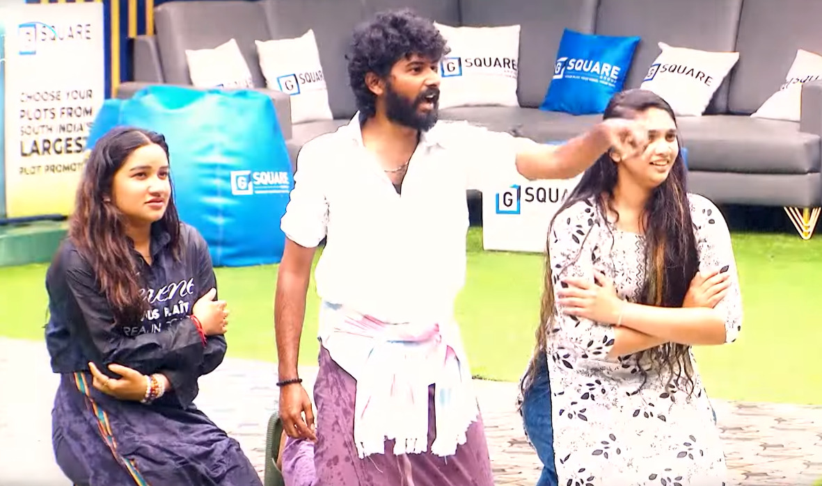 கொட்டும் மழையில் ஹவுஸ் மேட்ஸை முட்டி போட வைத்த கேப்டன் நிக்ஸன்.! தொடங்கிய சண்டை.! 3