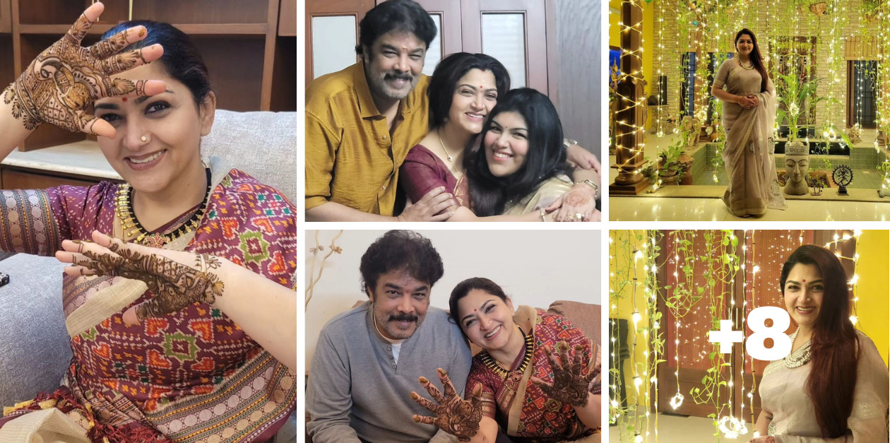 வண்ண விளக்குகளால் ஜொலிக்கும் நடிகை குஷ்பூ வீடு.! குடும்பத்துடன் தீபாவளி கொண்டாடிய கலக்கல் போட்டோஸ்.! 61