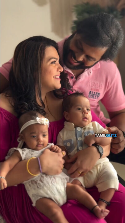 38 வயதில் இரட்டை குழந்தைகளுக்கு தாயான 'சந்திரலேகா' சீரியல் நடிகை ஸ்வேதா.! Cute Photoshoot.! 5