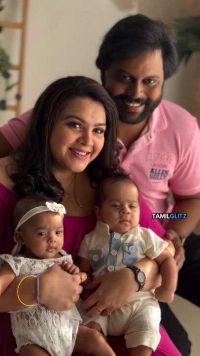 38 வயதில் இரட்டை குழந்தைகளுக்கு தாயான 'சந்திரலேகா' சீரியல் நடிகை ஸ்வேதா.! Cute Photoshoot.! 3