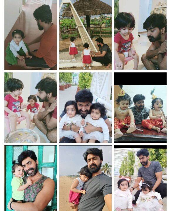 முதல் முறையாக தனது இரட்டை குழந்தைகளின் முகத்தை காட்டிய நடிகர் பிரஜின்.! அழகிய புகைப்படங்கள்.! 15