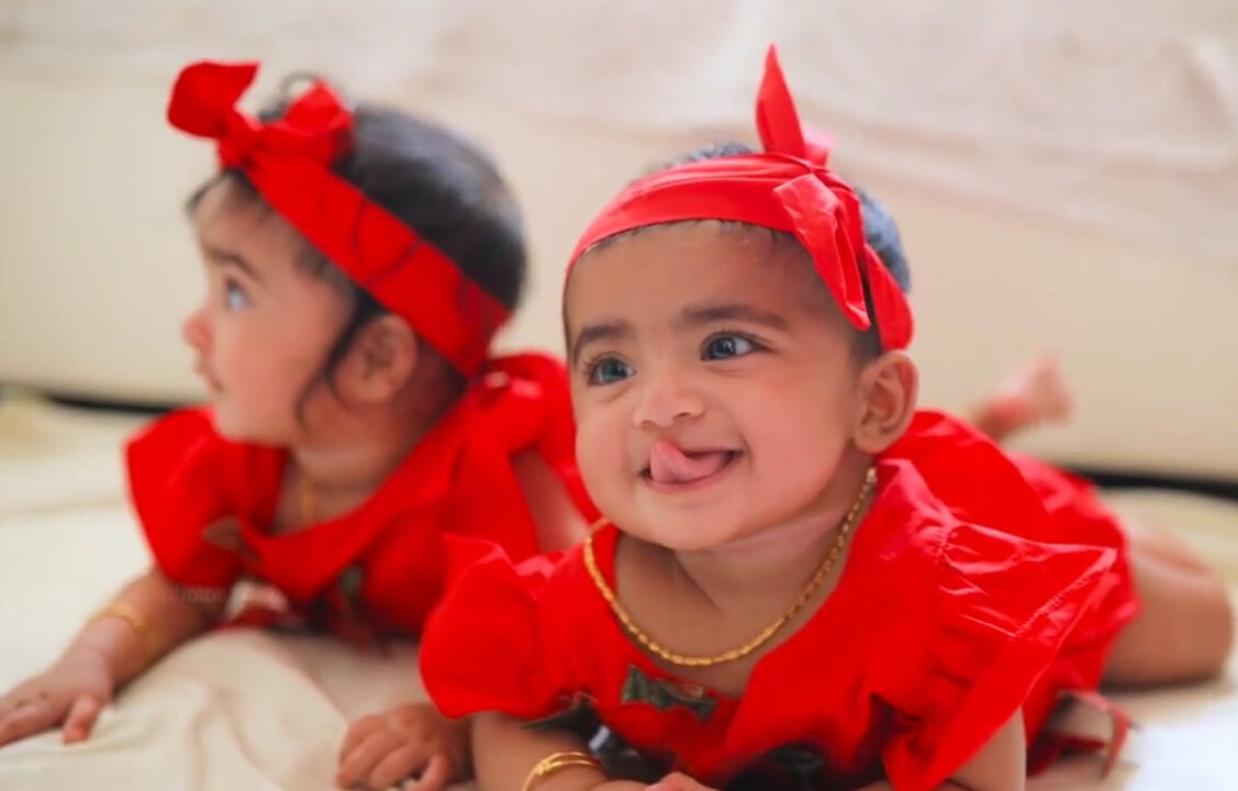 முதல் முறையாக தனது இரட்டை குழந்தைகளின் முகத்தை காட்டிய நடிகர் பிரஜின்.! அழகிய புகைப்படங்கள்.! 7