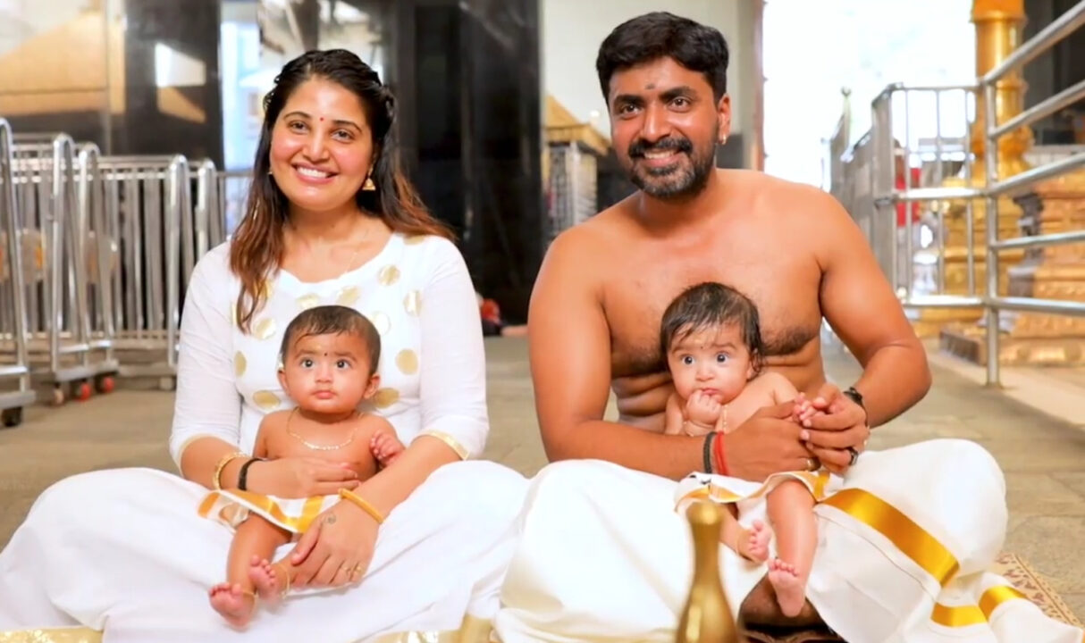 முதல் முறையாக தனது இரட்டை குழந்தைகளின் முகத்தை காட்டிய நடிகர் பிரஜின்.! அழகிய புகைப்படங்கள்.! 11
