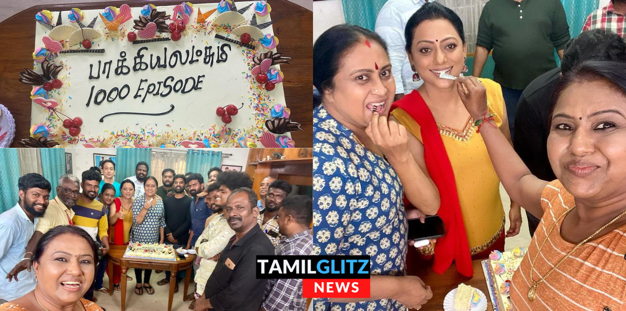 1000 எபிசோடுகளை நிறைவு செய்த 'பாக்கியலட்சுமி' சீரியல்.! கேக் வெட்டி கொண்டாடிய குழுவினர்.! 125
