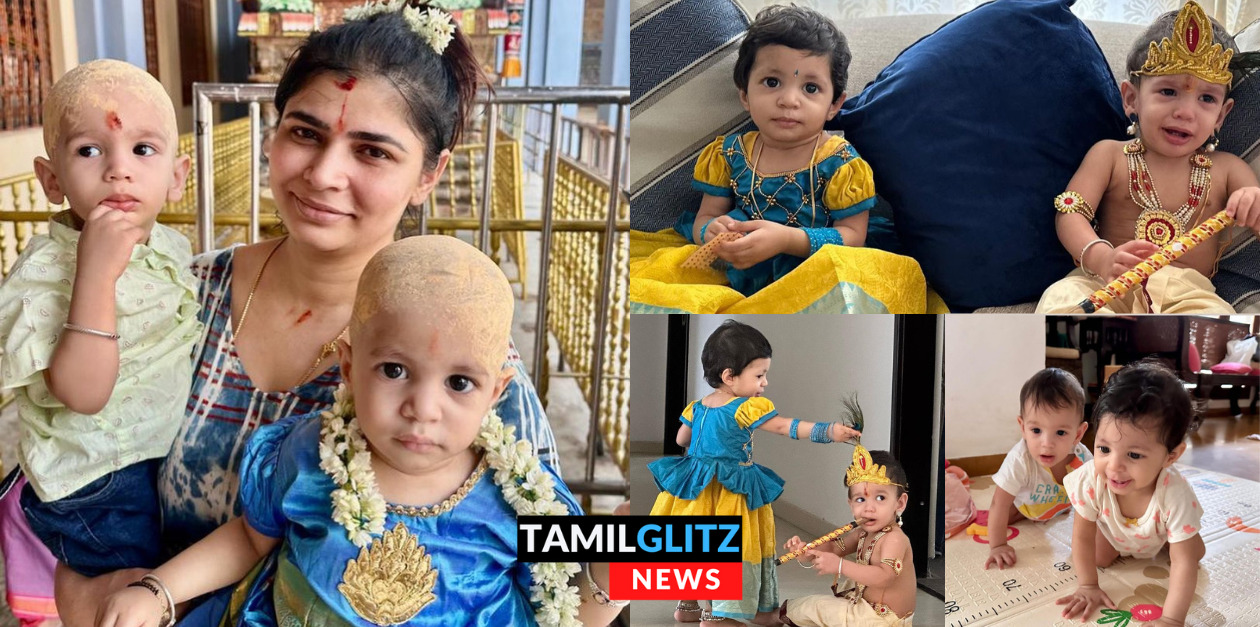 சின்மயின் இரட்டை குழந்தைகளை பார்த்து இருக்கீங்களா.? அதுக்குள்ள நல்லா வளந்துட்டாங்களே.! 65