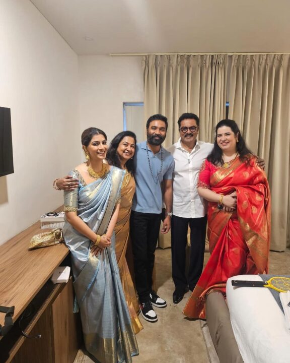 ராதிகா சரத்குமார் குடும்பத்தை நேரில் சென்று சந்தித்த தனுஷ்.! என்ன காரணம் தெரியுமா.? 3