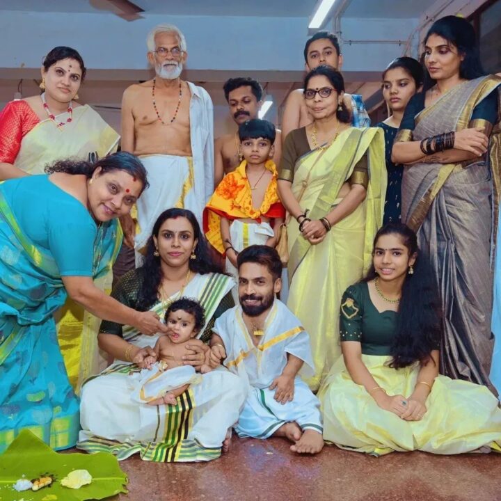 17 ஆண்டுகளுக்கு பிறந்த மகள்..! மகளுக்கு பெயர் சூட்டு விழா நடத்திய நடிகர் பக்ரு.! 7