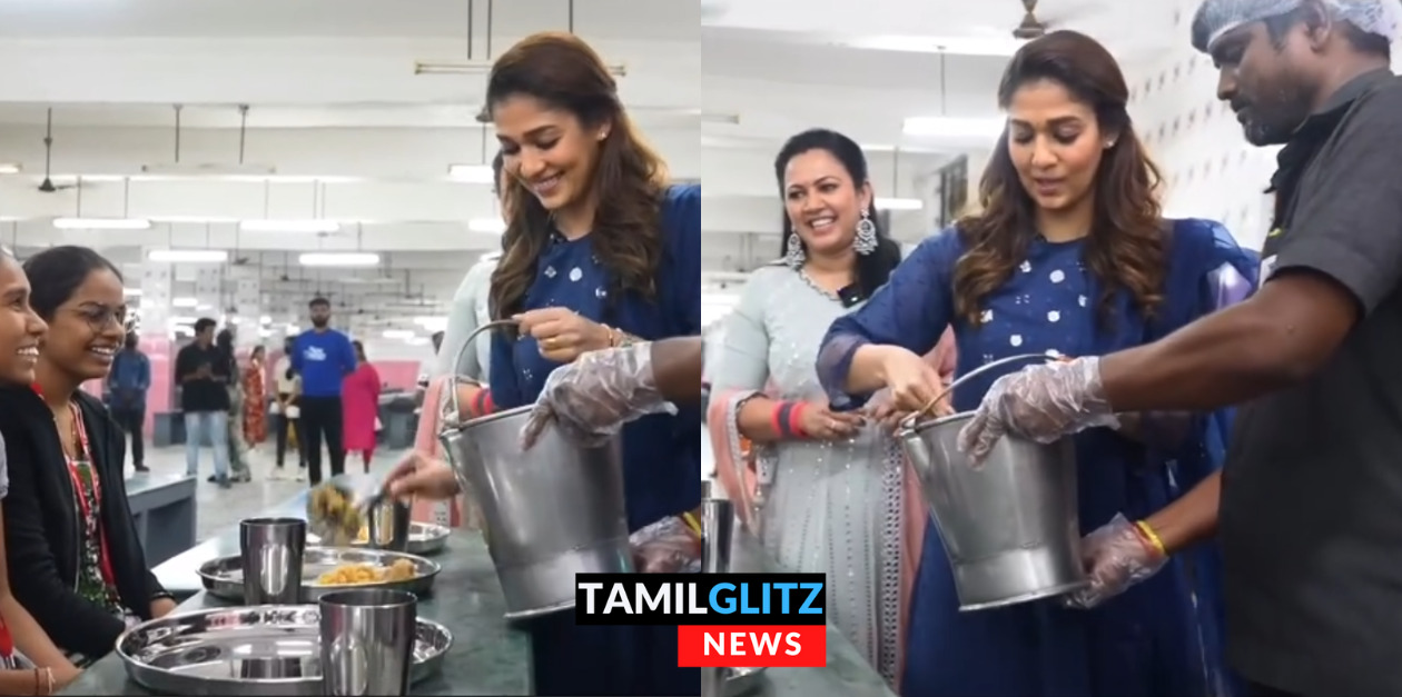 ரசிகர்களுக்கு தன் கையால் பிரியாணி பரிமாறிய லேடி சூப்பர் ஸ்டார்.! வைரலாகும் வீடியோ இதோ.! 25