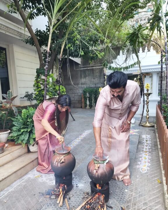பண்டிகை தினத்தில் ஒன்றாக இணைந்த அருண் விஜய் குடும்பம்.! குடும்பத்துடன் பொங்கலை கொண்டாடிய அருண் விஜய் 9