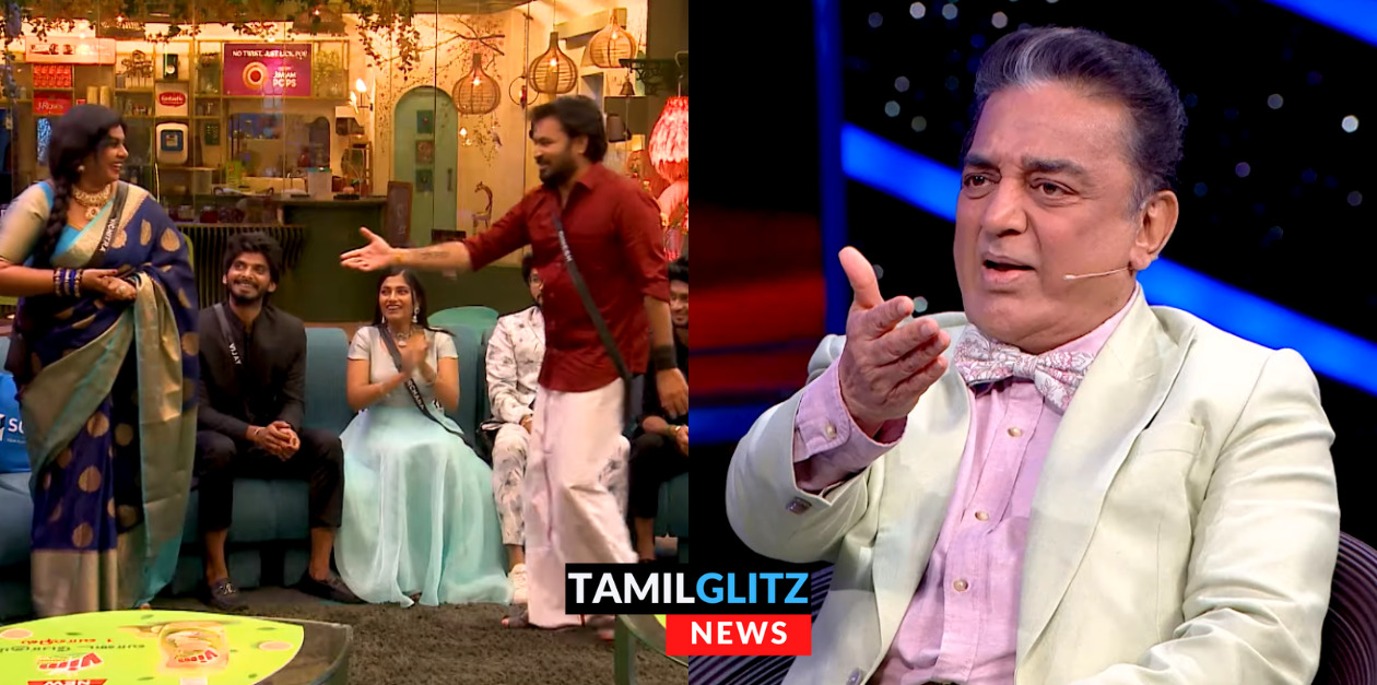 ரெண்டு பேரும் கை கொடுத்து பிரெண்ட்ஸ் ஆகிக்கோங்க.! தினேஷ் விசித்ரா சண்டையை முடித்து வைத்த கமல்.! 65
