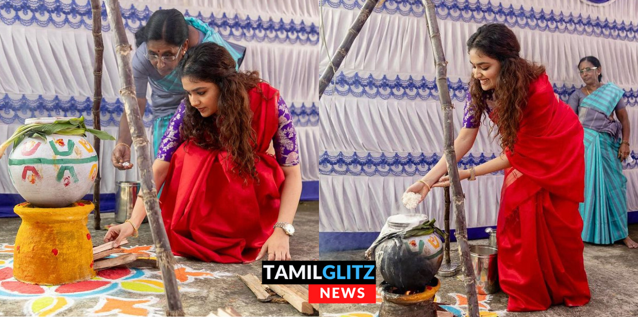 தனது வீட்டில் நண்பர்களுடன் இணைந்து பொங்கல் வைத்து கொண்டாடிய கீர்த்தி சுரேஷ்.! புகைப்படங்கள் உள்ளே..! 155