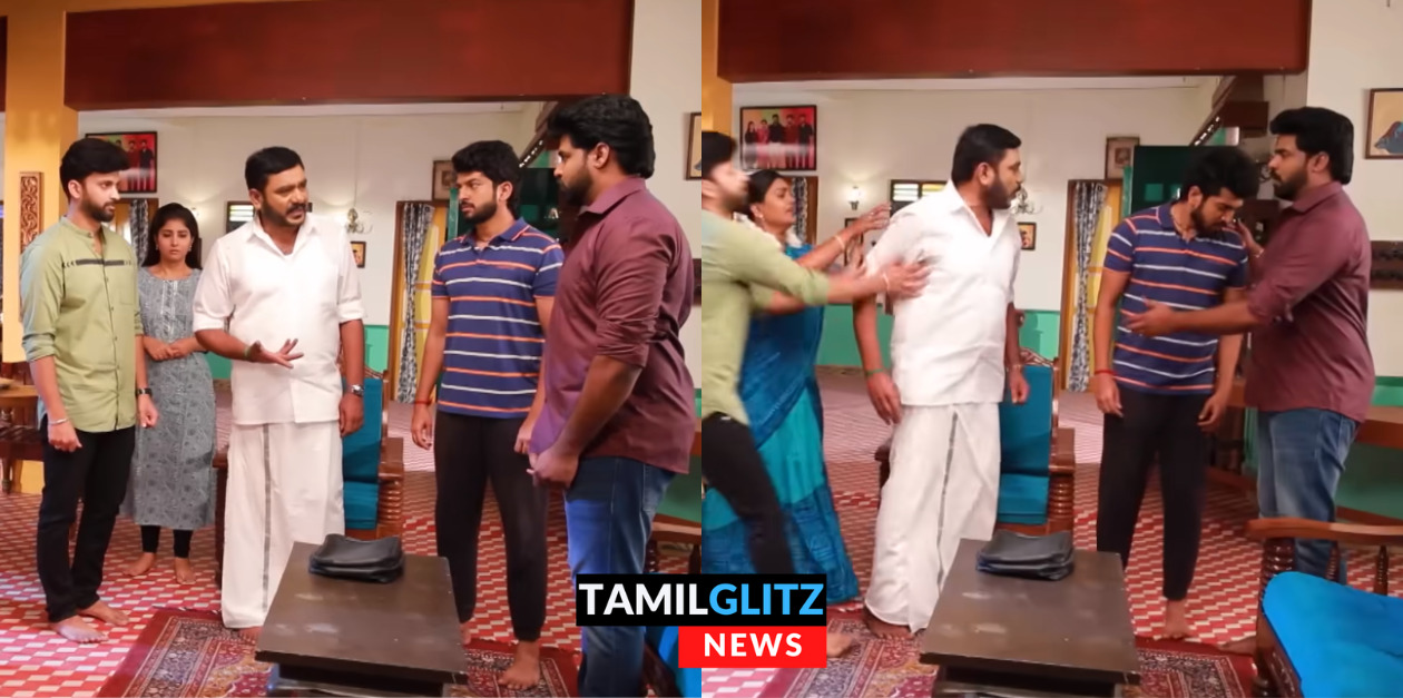 சொந்த வீட்டிலேயே திருடும் மகன்கள்.! நொந்து போன பாண்டியன்.! 'பாண்டியன் ஸ்டோர்ஸ் 2' ப்ரோமோ..! 125