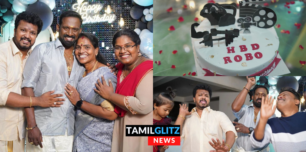 நடிகர் ரோபோ ஷங்கரின் 44வது பிறந்தநாள்.! ஆட்டம் பாட்டத்துடன் கோலாகலமாக நடந்த பிறந்தநாள் விழா.! 47