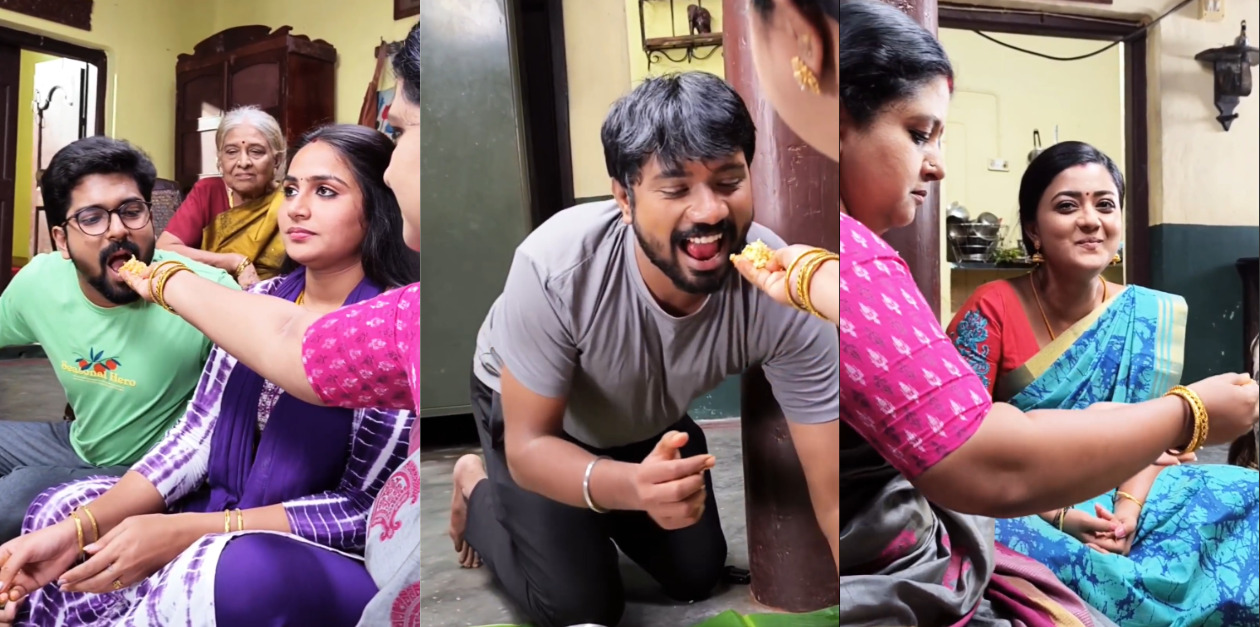 Off Screen-ல் தனது அனைத்து மகன்களுக்கும் சோறு ஊட்டி விடும் சிறகடிக்க ஆசை விஜயா.! வீடியோ உள்ளே.! 5