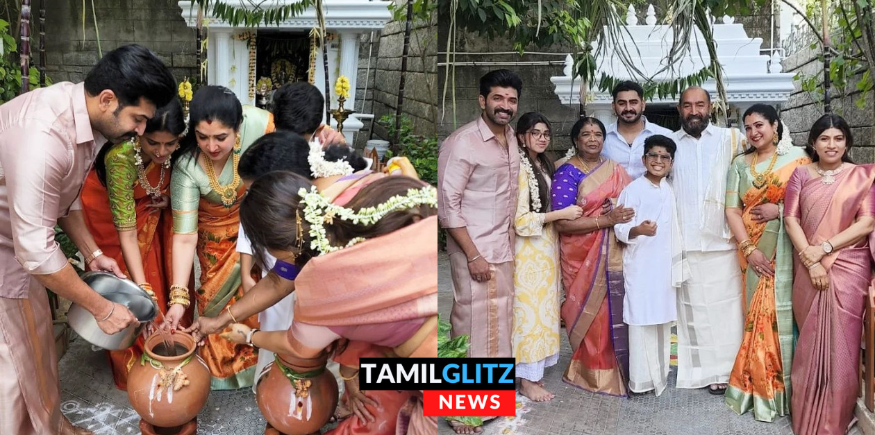 பண்டிகை தினத்தில் ஒன்றாக இணைந்த அருண் விஜய் குடும்பம்.! குடும்பத்துடன் பொங்கலை கொண்டாடிய அருண் விஜய் 1
