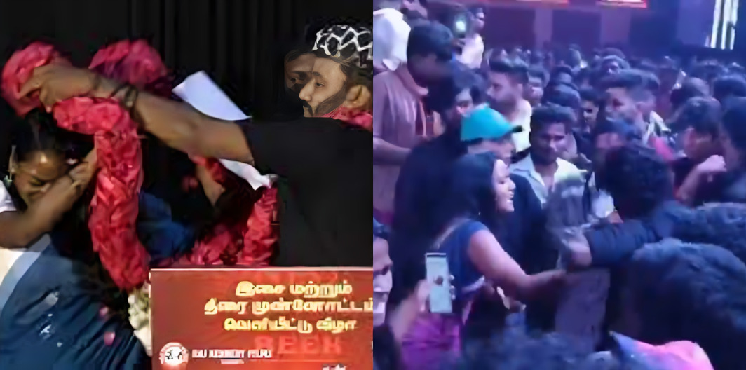 அன்று கூல் சுரேஷ்.! இன்று தனுஷ் ரசிகர்.! பா லி ய ல் தொல்லை கொடுத்தவரை அடித்து துவைத்த தொகுப்பாளினி.! 3