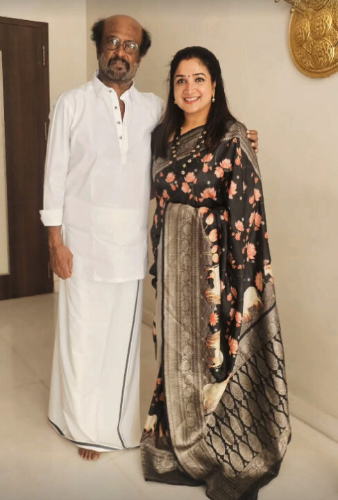 விஜயகுமார் பேத்திக்கு திருமணம்.! சூப்பர் ஸ்டார், தனுஷை நேரில் சந்தித்து அழைப்பிதழ் வழங்கிய குடும்பம்.! 7