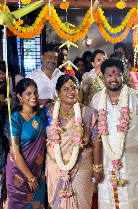 ரோபோ ஷங்கர் மகள் இந்திரஜாவுக்கு கோலாகலமாக நடந்து முடிந்த நிச்சயதார்த்தம்.! புகைப்படங்கள் இதோ 5