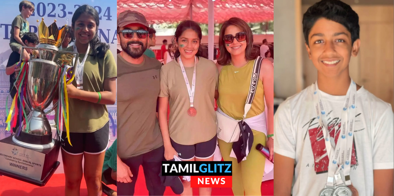 பள்ளி Sports Day-வில் கோப்பைகளை அள்ளிக்குவித்த சூர்யா, ஜோதிகா பிள்ளைகள்.! வீடியோ இதோ.! 31