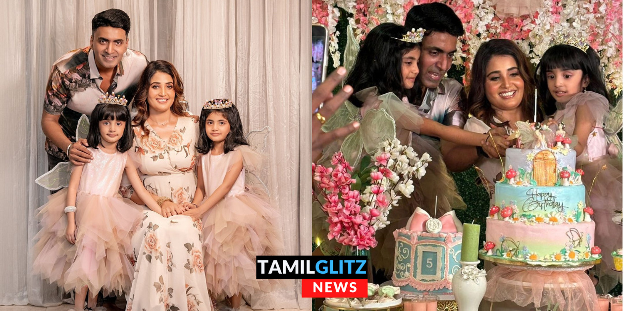 தனது இரட்டை மகள்களின் 5வது பிறந்தநாளை வெகு விமர்சையாக கொண்டாடிய நடிகர் பிரஜின்.! 19