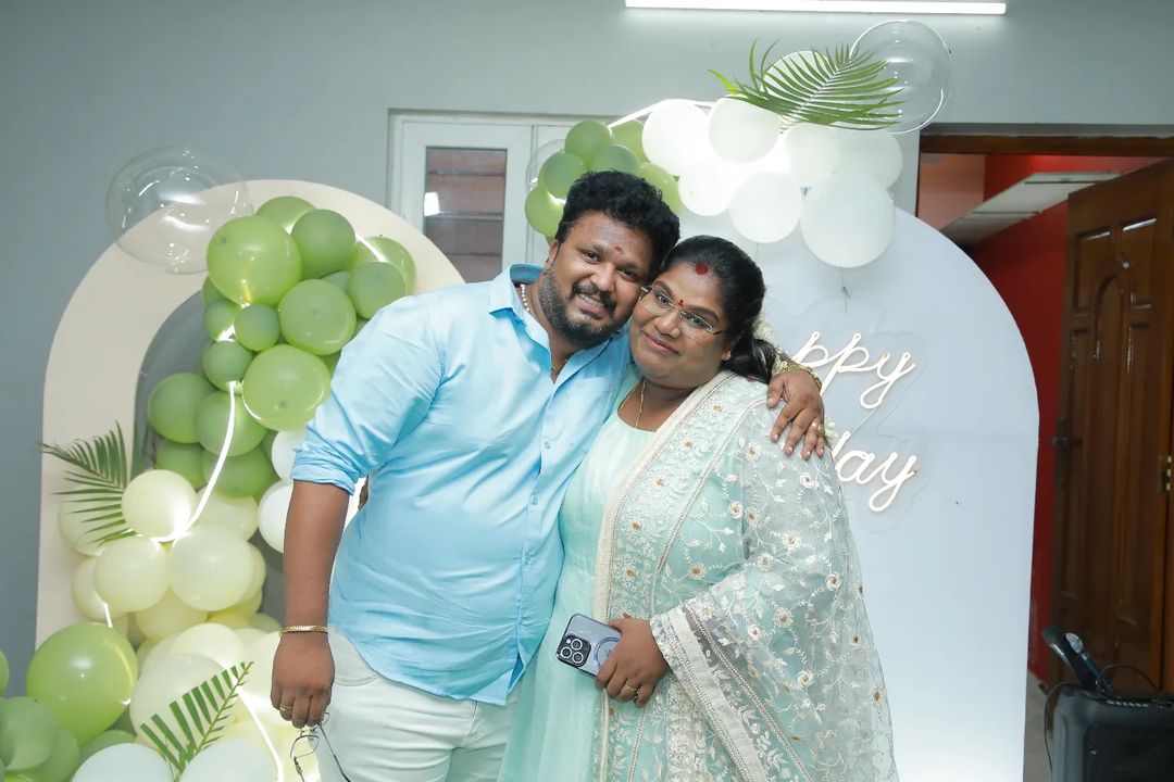 திருமணத்திற்கு பிறகு வந்த முதல் பிறந்தநாள்.! இந்திரஜா கணவர் கொடுத்த சர்ப்ரைஸ்.! வீடியோ இதோ.! 7