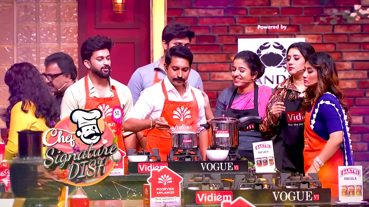 இரு அணிகளாக பிரிந்து போதும் போட்டியாளர்கள்.! குக் வித் கோமாளி இந்த வார ப்ரோமோ.! 3