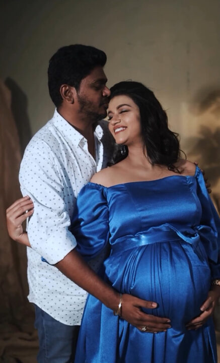 "நிறைமாத நிலவே வா வா.." Cute ஆக மெட்டர்னிட்டி போட்டோஷூட் நடத்திய நடிகை ஸ்ரீதேவி அசோக்.! 3