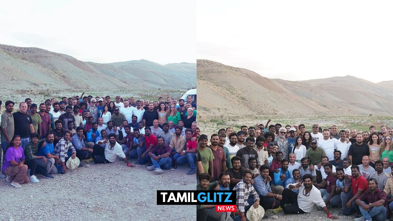 விடாமுயற்சி படப்பிடிப்பு நிறைவு...! வாங்க எல்லாரும் போட்டோ எடுப்போம்..! படக்குழுவுடன் அஜித்..! 139