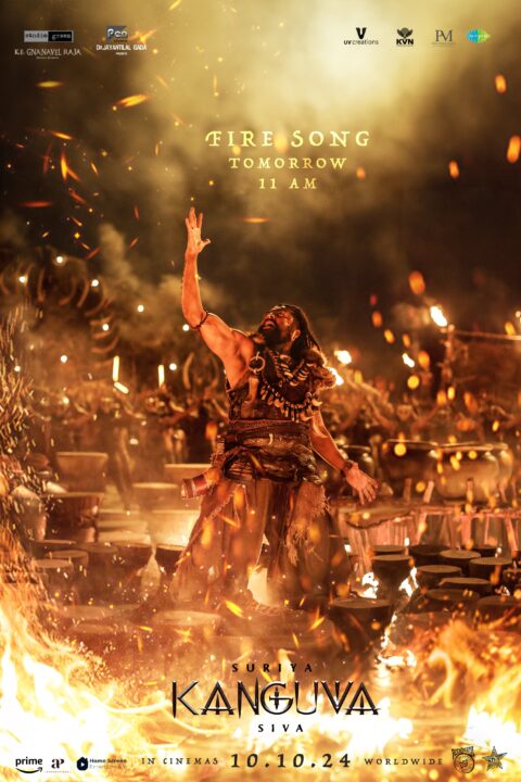 அனல் தெறிக்க வெளியாகியது கங்குவா படத்தின் "FIRE SONG"..! முதல் சிங்கிளை கொண்டாடி வரும் சூர்யா ரசிகர்கள்..! 3