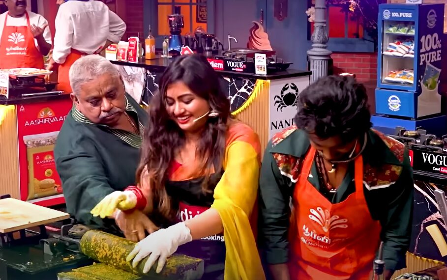 மிக்சியை பயன்படுத்திய ஜோயா மற்றும் சரத்..! போட்டுக்கொடுத்த இர்பான்..! மசாலாவை தூக்கி எறிந்த தாமு..! 3