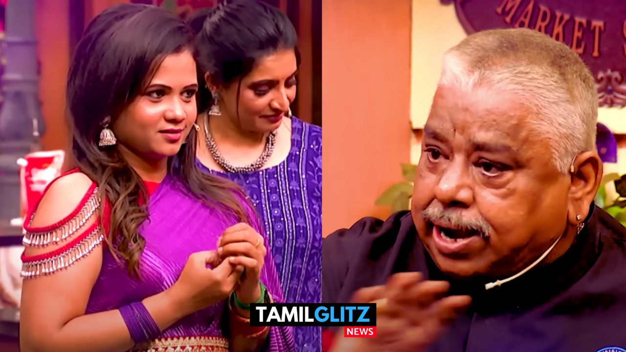 நடுவர்களை டம்மி பீஸ் என்ற மணிமேகலை . .! கண்டித்த செஃப் தாமு..! வாடிய மணிமேகலை முகம்...! 13
