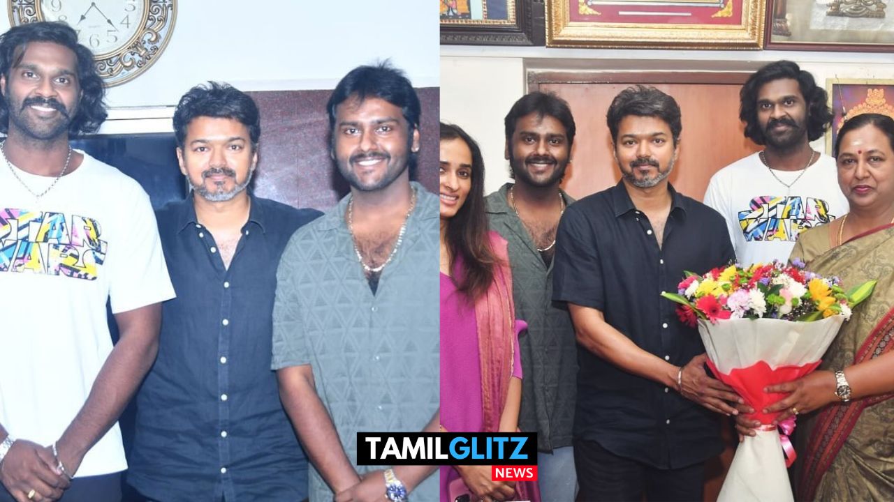 கேப்டன் விஜயகாந்த் வீட்டிற்கு சென்ற தளபதி விஜய்..! கேப்டன் புகைப்படத்தை பார்த்து கண் கலங்கிய தளபதி..! 7