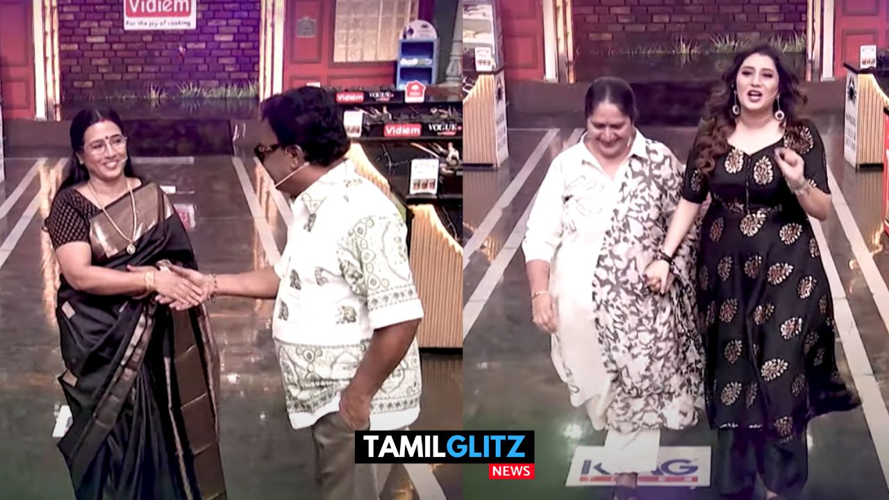 குடும்பத்துடன் கலந்துகொண்ட போட்டியாளர்கள்..! எமோஷனலாகி கண் கலங்கிய போட்டியாளர்கள்..! நெகிழ்ந்து போன குக் வித் கோமாளி செட்..! 107
