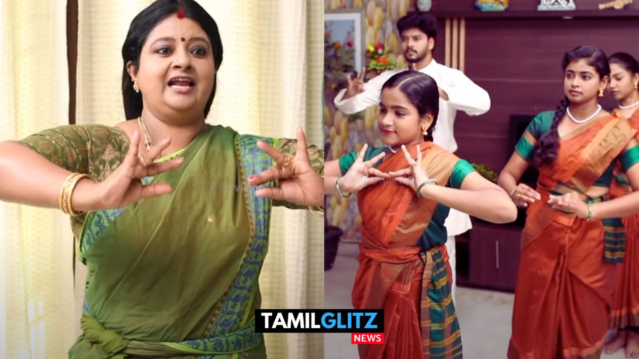 எல்லாரும் கைய தூக்குங்க ..! மாணவர்களுக்கு நடனம் சொல்லி கொடுக்கும் நாட்டிய சிகாமணி விஜயா ..! 31
