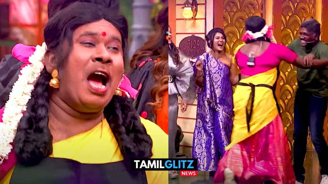 லேடி கெட்டப்பில் மாரிசெல்வராஜை ஓடிப்போய் கட்டிப்பிடித்த ராமர்..! பதறிப்போன மாரிசெல்வராஜ்..! குக் வித் கோமாளி ப்ரோமோ இதோ 51