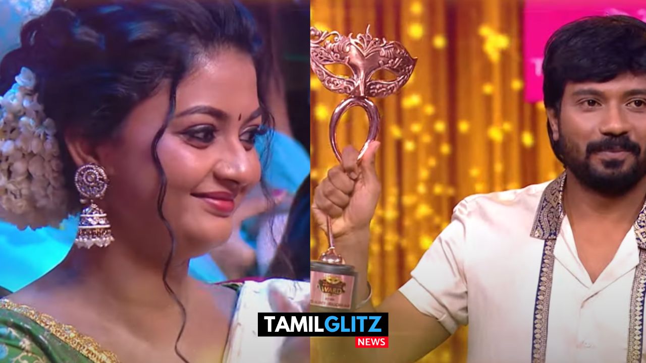சிறந்த ஹீரோவுக்கான விஜய் டெலிவிஷன் விருதை வாங்கிய சிறகடிகை ஆசை வெற்றிவசந்த்..! கண்கலங்கிய நாயகி கோமதி..! 101