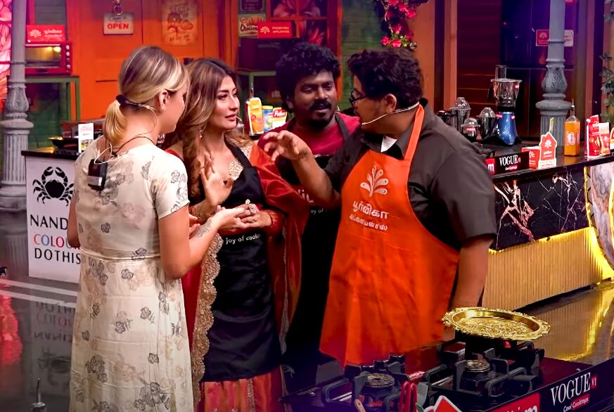வெளிநாட்டு காரர்களை போட்டியாளர்களிடம் ஒப்படைத்த செஃப்..! சமைக்க போராடும் குக்குகள் மற்றும் கோமாளிகள்..! 3