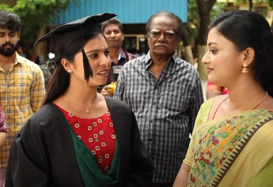 பட்டம் வாங்கிய தங்கையை கண்டு மகிழ்ச்சியில் கலங்கிய மீனா..! மீனாவும் நல்ல படிப்பார் என்பதை கேட்டு ஆச்சரியமடைந்த முத்து..! 3