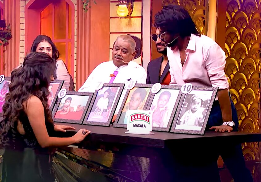 பாபா பாஸ்கர் மாஸ்டர் புகழ் அலப்பறை தொடங்கியது..! பாபா பாஸ்கரை தூக்கி ஓடி கீழே விழுந்த புகழ்..! 3