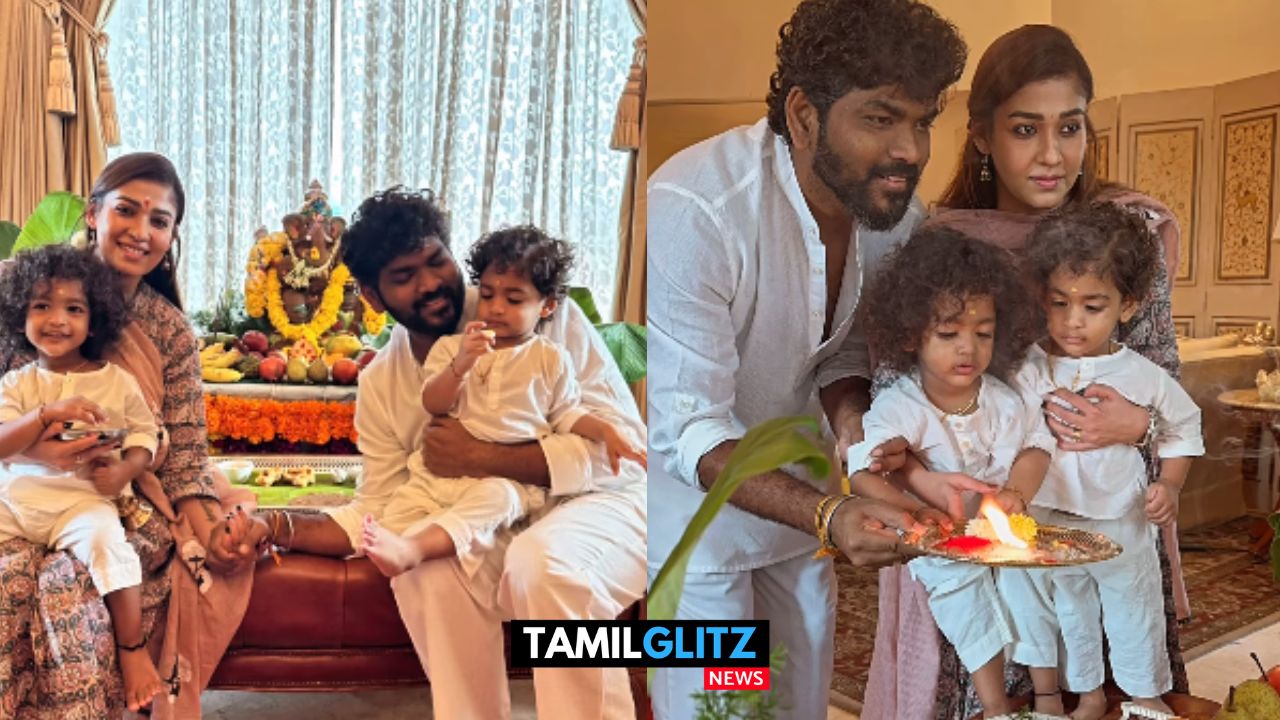 குடும்பத்துடன் விநாயகர் சதுர்த்தியை கொண்டாடிய நடிகை Nayanthara..! வைரலாகும் வீடியோ..! 31