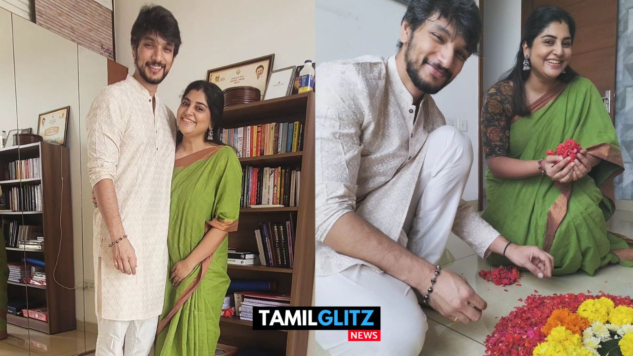 மனைவி Manjima உடன் ஓணம் பண்டிகையை கொண்டாடிய நடிகர் Gautham Karthik..! 87