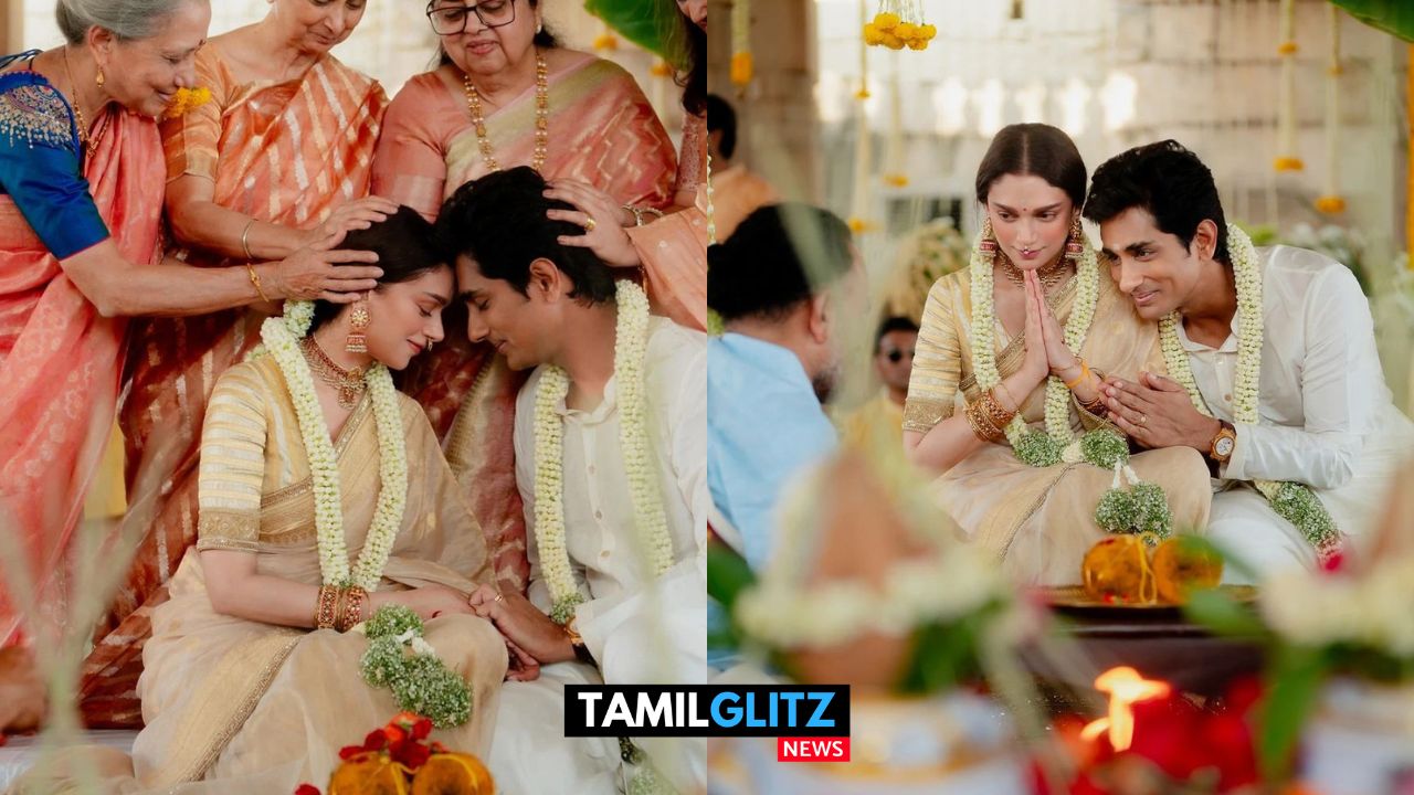 பிரம்மாண்டமாக நடைபெற்ற நடிகர் Siddharth மற்றும் Aditi திருமணம்..! வைரலாகும் புகைப்படங்கள்..! 37